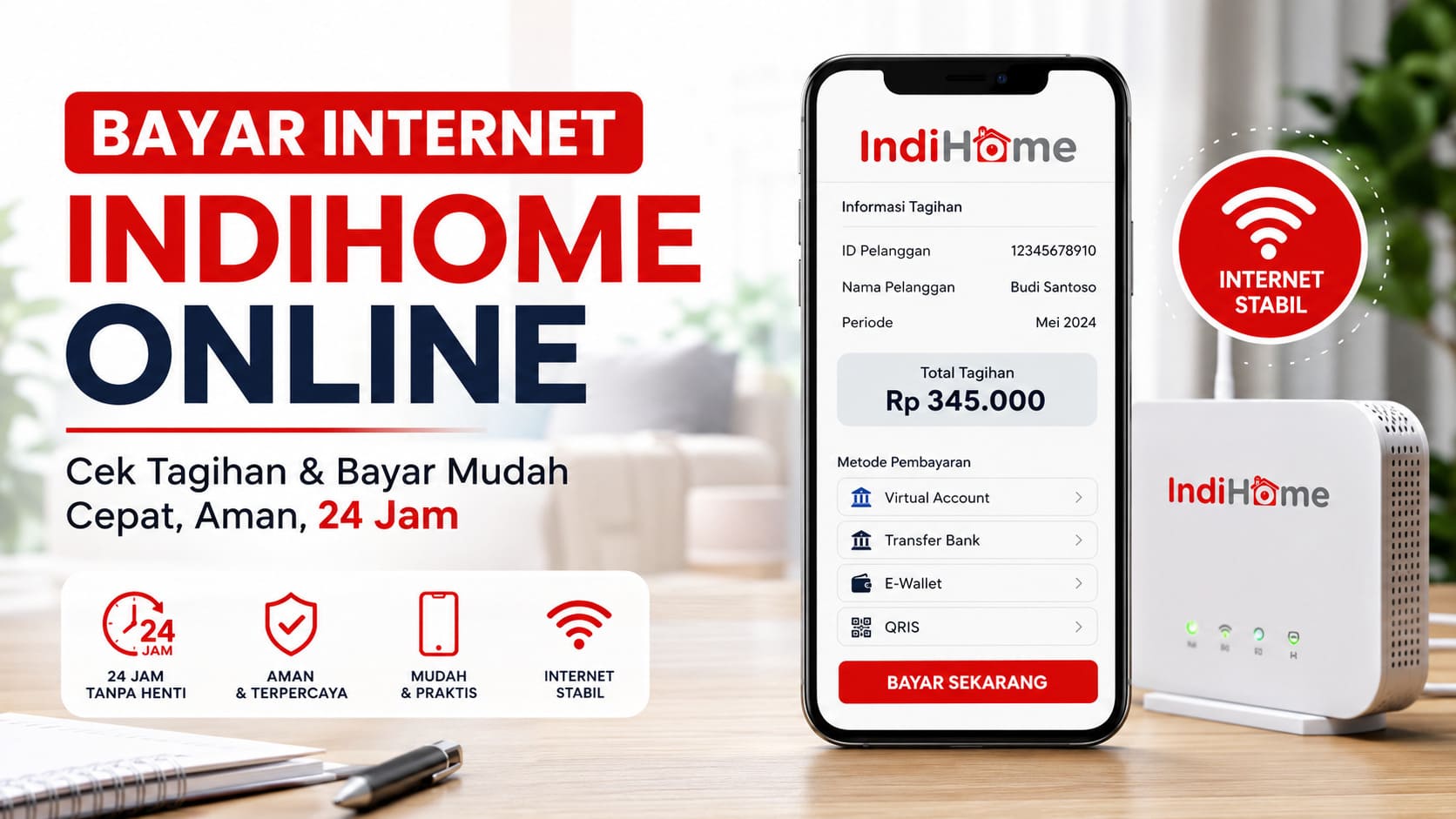 Bayar internet IndiHome online dengan mudah dan cepat