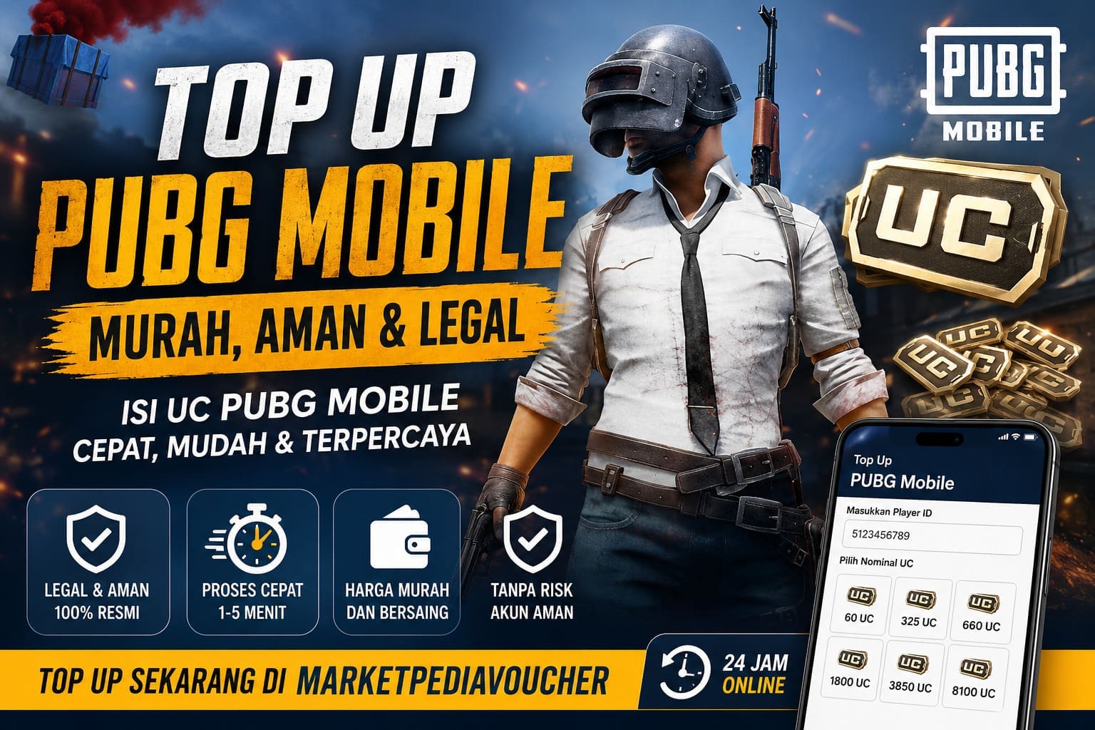 Top Up PUBG Mobile Murah Aman dan Legal di Indonesia