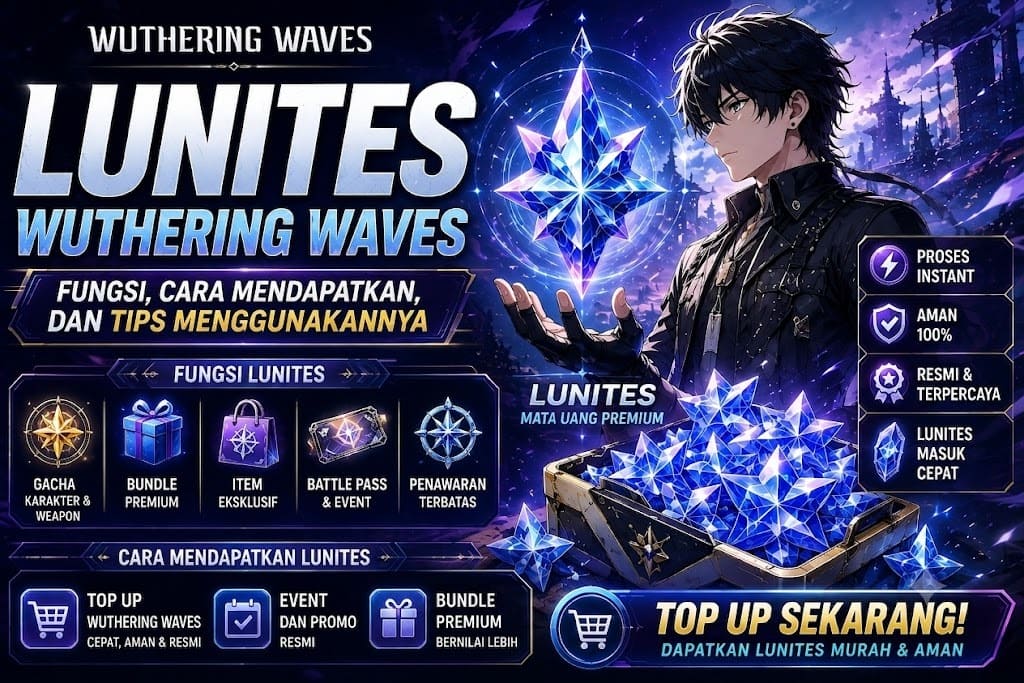 Lunites Wuthering Waves sebagai mata uang premium untuk membeli bundle, banner, weapon, dan berbagai konten eksklusif dalam game.