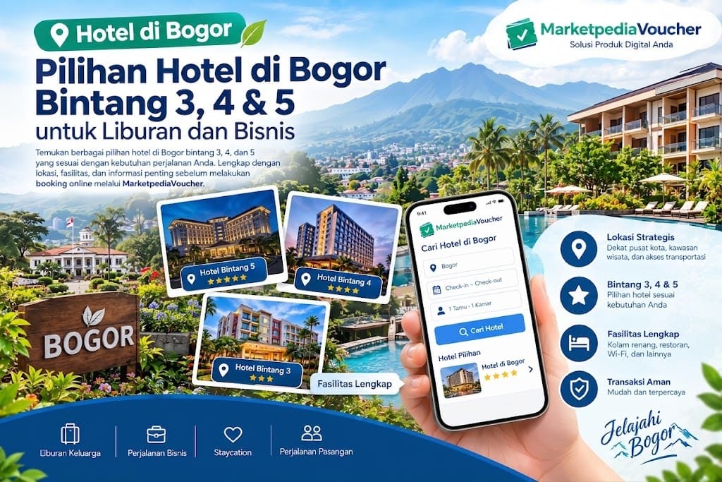 Pilihan hotel di Bogor bintang 3 4 dan 5 untuk liburan bisnis dan staycation