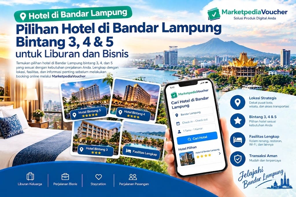 Pilihan hotel di Bandar Lampung bintang 3 dan 4 untuk liburan dan perjalanan bisnis