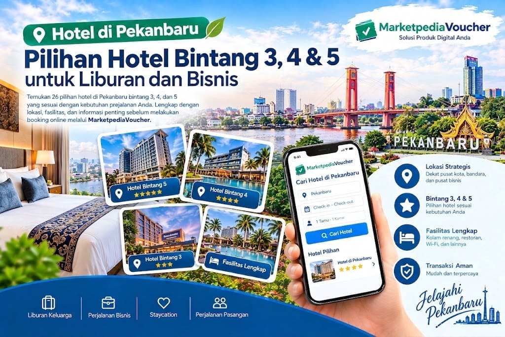 Pilihan hotel di Pekanbaru bintang 3 4 dan 5 untuk liburan bisnis dan staycation