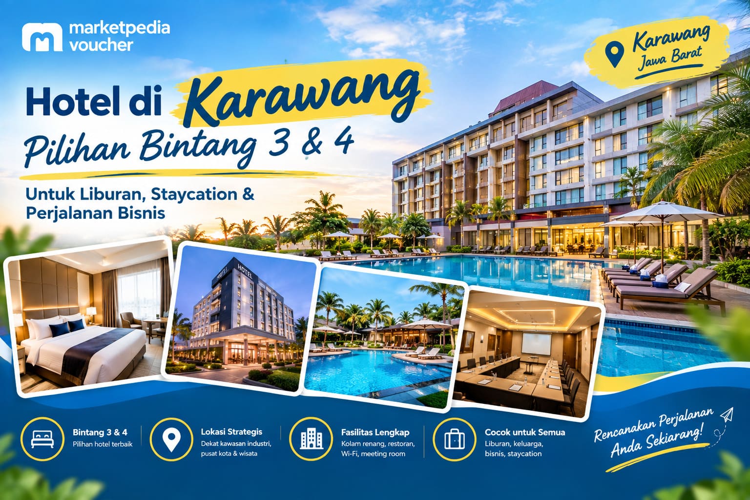 Pilihan hotel di Karawang bintang 3 dan 4 untuk perjalanan bisnis liburan keluarga dan staycation