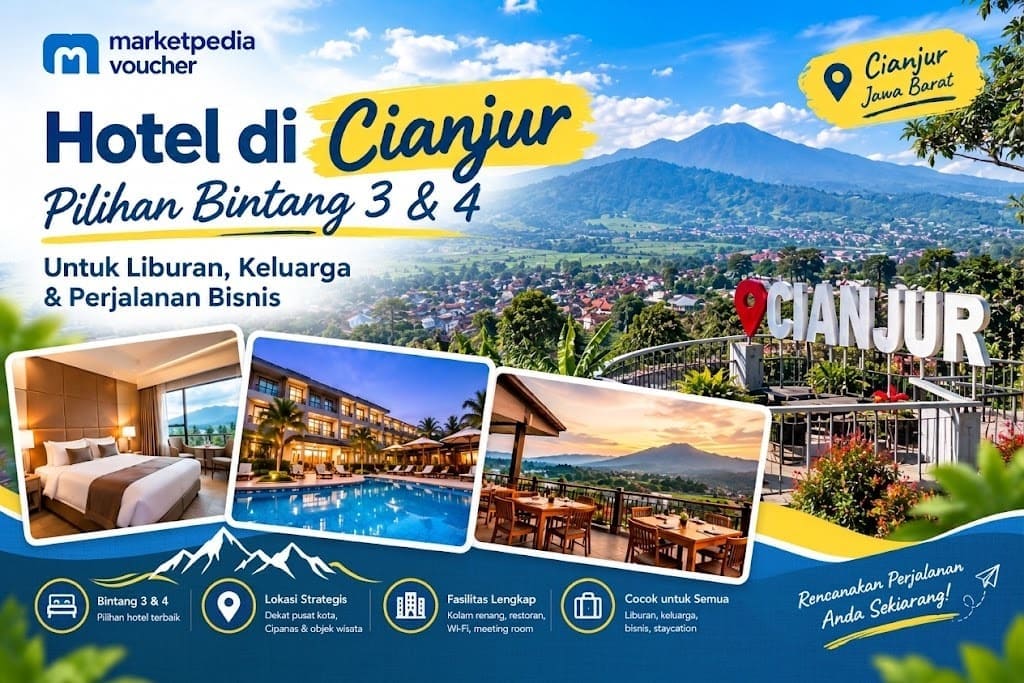 Pilihan hotel di Cianjur bintang 3 dan 4 untuk liburan keluarga dan perjalanan bisnis