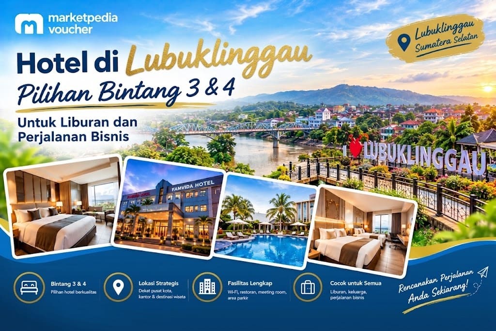Pilihan hotel di Lubuklinggau bintang 3 dan 4 untuk liburan keluarga dan perjalanan bisnis